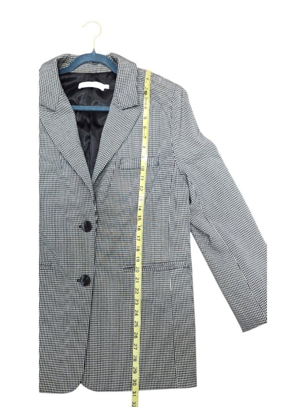 ASTR The Label Houndstooth Blazer Women L Black White Check Tailored Jacket - Picture 8 of 10